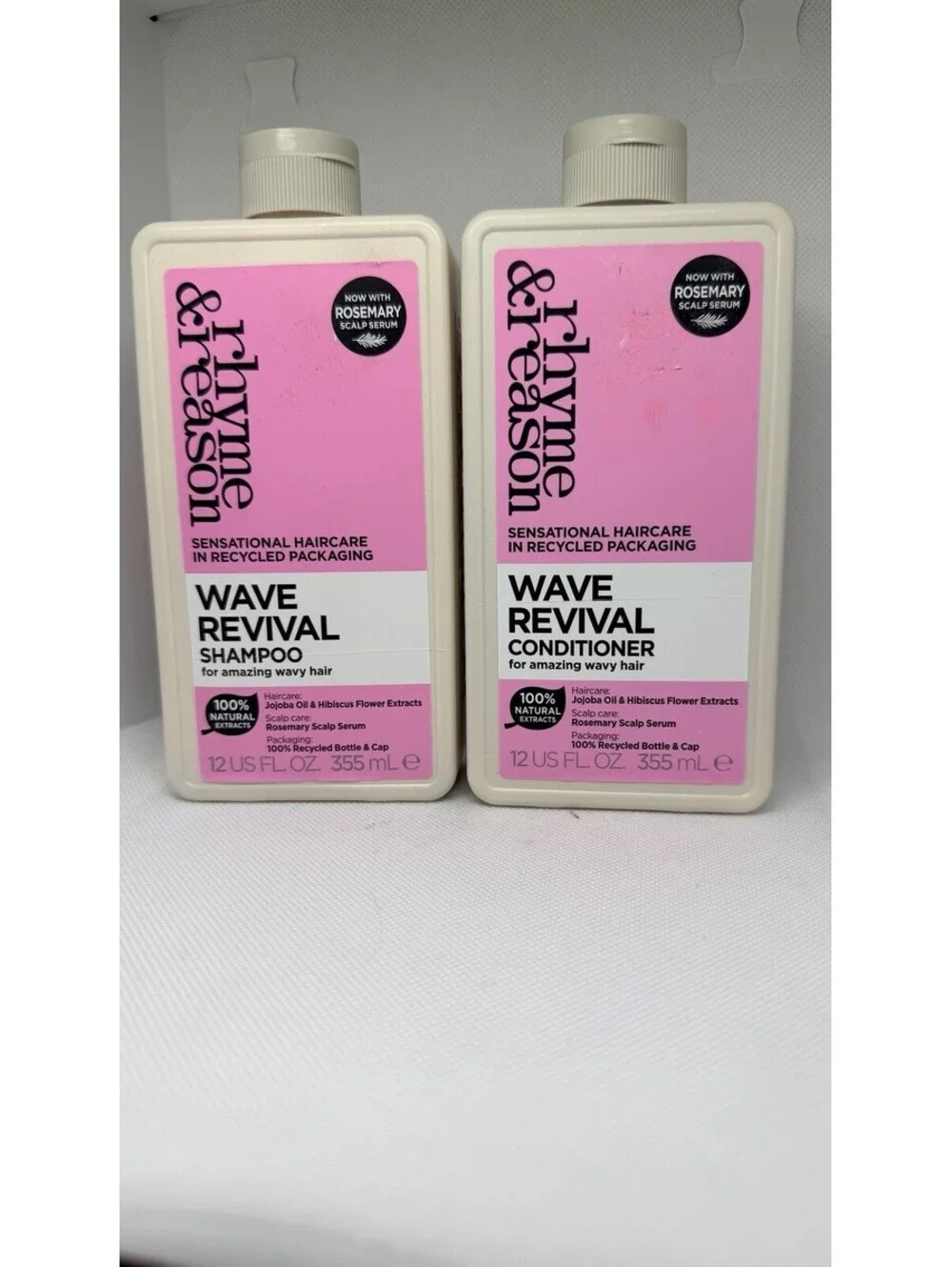 Rhyme & Reason Wave Revival Shampoo W Rosemary Wavy Hair 12 Oz And Conditioner